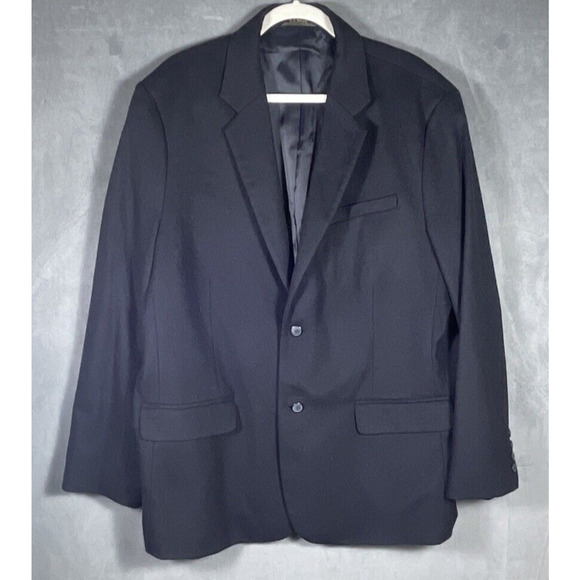 L.L.Bean Men's Navy Blue Wool Cashmere Blazer Jacket Sport Coat Sz 48R CLASSIC‎ - Picture 1 of 6